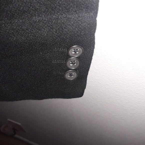 Fioravanti Studio New York mens large black 100% cashmere w/gold satin lining - Picture 3 of 10